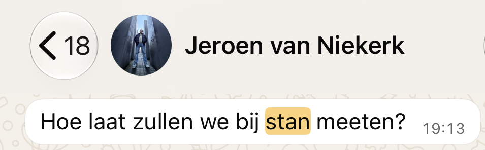 Oud WhatsApp-bericht 2
